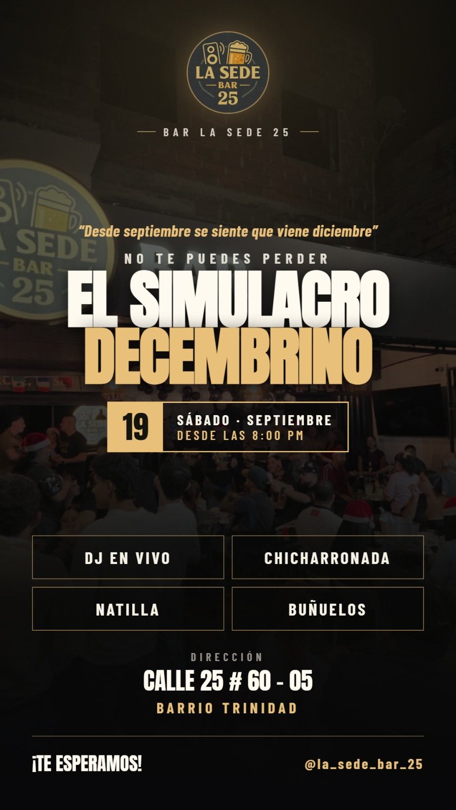 El Simulacro Decembrino — Sábado 19 de septiembre en La Sede Bar 25